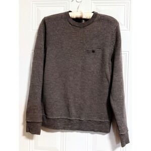 J‎ Brand Mens 100% Merino Wool Crewneck Sweater Taupe Brown Earthy SZ Medium